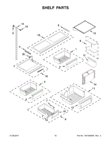 06 - Shelf Parts parts for Kitchenaid Refrigerator KBFN502EPA02 from AppliancePartsPros.com