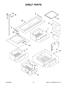 06 - Shelf Parts parts for Kitchenaid Refrigerator KBFN502ESS00 from AppliancePartsPros.com