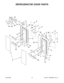 07 - Refrigerator Door Parts parts for Kitchenaid Refrigerator KBFN502ESS00 from AppliancePartsPros.com