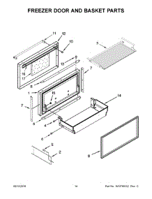 08 - Freezer Door And Basket Parts parts for Kitchenaid Refrigerator KBFN502ESS00 from AppliancePartsPros.com