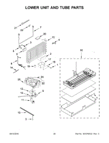 11 - Lower Unit And Tube Parts parts for Kitchenaid Refrigerator KBFN502ESS00 from AppliancePartsPros.com