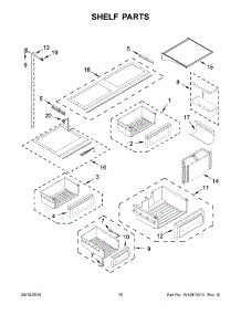 06 - Shelf Parts parts for Kitchenaid Refrigerator KBFN502ESS01 from AppliancePartsPros.com