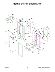 07 - Refrigerator Door Parts parts for Kitchenaid Refrigerator KBFN502ESS01 from AppliancePartsPros.com
