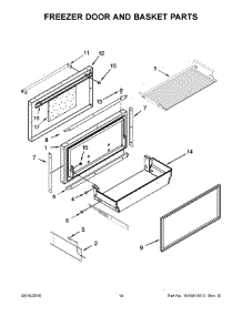 08 - Freezer Door And Basket Parts parts for Kitchenaid Refrigerator KBFN502ESS01 from AppliancePartsPros.com