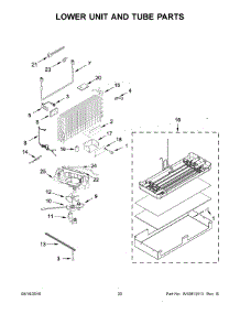 11 - Lower Unit And Tube Parts parts for Kitchenaid Refrigerator KBFN502ESS01 from AppliancePartsPros.com