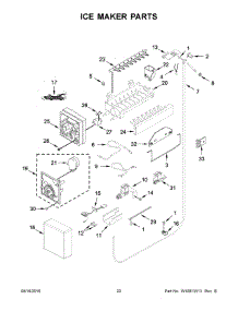 12 - Ice Maker Parts parts for Kitchenaid Refrigerator KBFN502ESS01 from AppliancePartsPros.com