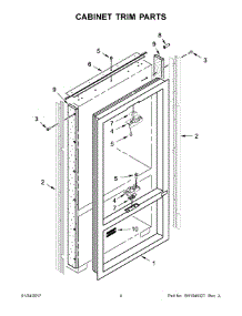 03 - Cabinet Trim Parts parts for Kitchenaid Refrigerator KBFN502ESS02 from AppliancePartsPros.com