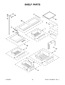 06 - Shelf Parts parts for Kitchenaid Refrigerator KBFN502ESS02 from AppliancePartsPros.com