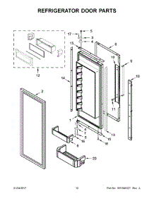 07 - Refrigerator Door Parts parts for Kitchenaid Refrigerator KBFN502ESS02 from AppliancePartsPros.com