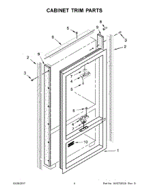 03 - Cabinet Trim Parts parts for Kitchenaid Refrigerator KBFN506EBS00 from AppliancePartsPros.com