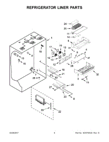 04 - Refrigerator Liner Parts parts for Kitchenaid Refrigerator KBFN506EBS00 from AppliancePartsPros.com