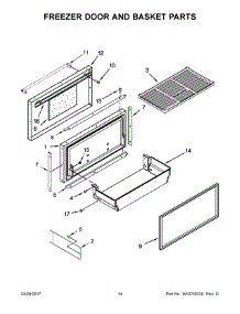 08 - Freezer Door And Basket Parts parts for Kitchenaid Refrigerator KBFN506EBS00 from AppliancePartsPros.com