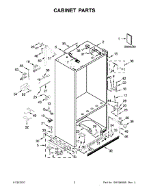 02 - Cabinet Parts parts for Kitchenaid Refrigerator KBFN506EBS01 from AppliancePartsPros.com