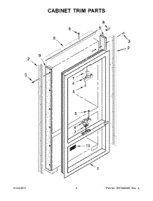 03 - Cabinet Trim Parts parts for Kitchenaid Refrigerator KBFN506EBS01 from AppliancePartsPros.com