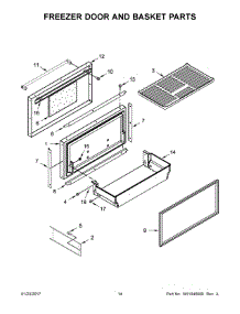 08 - Freezer Door And Basket Parts parts for Kitchenaid Refrigerator KBFN506EBS01 from AppliancePartsPros.com