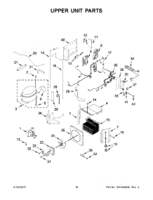 10 - Upper Unit Parts parts for Kitchenaid Refrigerator KBFN506EBS01 from AppliancePartsPros.com