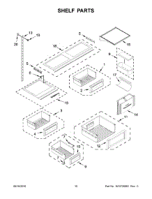 06 - Shelf Parts parts for Kitchenaid Refrigerator KBFN506EPA00 from AppliancePartsPros.com