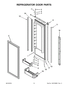 07 - Refrigerator Door Parts parts for Kitchenaid Refrigerator KBFN506EPA00 from AppliancePartsPros.com