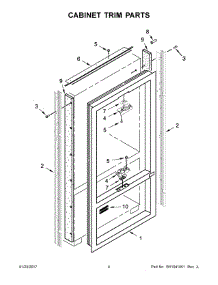 03 - Cabinet Trim Parts parts for Kitchenaid Refrigerator KBFN506EPA01 from AppliancePartsPros.com