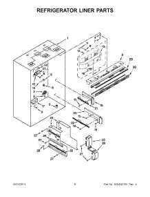 04 - Refrigerator Liner Parts parts for Kitchenaid Refrigerator KBFO42FTX08 from AppliancePartsPros.com