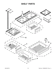 06 - Shelf Parts parts for Kitchenaid Refrigerator KBFO42FTX08 from AppliancePartsPros.com
