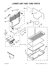 11 - Lower Unit And Tube Parts parts for Kitchenaid Refrigerator KBFO42FTX08 from AppliancePartsPros.com
