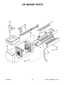 09 - Ice Maker Parts parts for Kitchenaid Refrigerator KBFS20ECBL00 from AppliancePartsPros.com