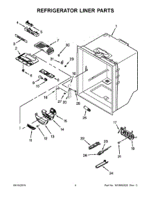 03 - Refrigerator Liner Parts parts for Kitchenaid Refrigerator KBFS20ECWH00 from AppliancePartsPros.com