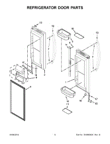 05 - Refrigerator Door Parts parts for Kitchenaid Refrigerator KBFS22ECWH00 from AppliancePartsPros.com