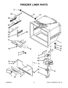 04 - Freezer Liner Parts parts for Kitchenaid Refrigerator KBFS25ECBL00 from AppliancePartsPros.com