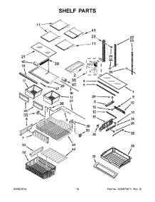 08 - Shelf Parts parts for Kitchenaid Refrigerator KBFS25ECBL00 from AppliancePartsPros.com