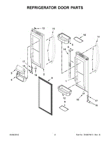 05 - Refrigerator Door Parts parts for Kitchenaid Refrigerator KBFS25ECMS00 from AppliancePartsPros.com