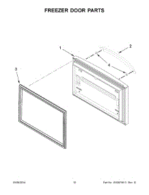 06 - Freezer Door Parts parts for Kitchenaid Refrigerator KBFS25ECMS00 from AppliancePartsPros.com