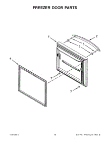 08 - Freezer Door Parts parts for Kitchenaid Refrigerator KBFS25EVMS0 from AppliancePartsPros.com