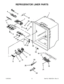 04 - Refrigerator Liner Parts parts for Kitchenaid Refrigerator KBFS25EVSS0 from AppliancePartsPros.com