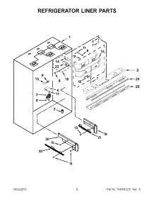 04 - Refrigerator Liner Parts parts for Kitchenaid Refrigerator KBLC36FTS08 from AppliancePartsPros.com