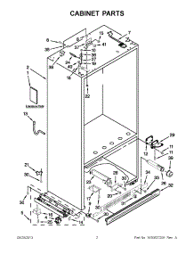 02 - Cabinet Parts parts for Kitchenaid Refrigerator KBLO36FTX08 from AppliancePartsPros.com