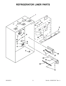 04 - Refrigerator Liner Parts parts for Kitchenaid Refrigerator KBLO36FTX08 from AppliancePartsPros.com
