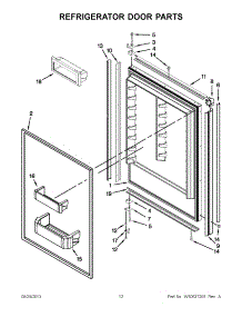 07 - Refrigerator Door Parts parts for Kitchenaid Refrigerator KBLO36FTX08 from AppliancePartsPros.com