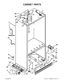 02 - Cabinet Parts parts for Kitchenaid Refrigerator KBRC36FTS08 from AppliancePartsPros.com