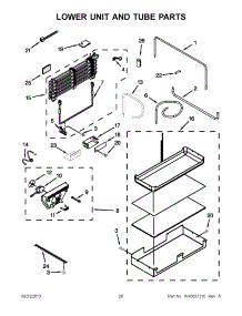 11 - Lower Unit And Tube Parts parts for Kitchenaid Refrigerator KBRC36FTS08 from AppliancePartsPros.com