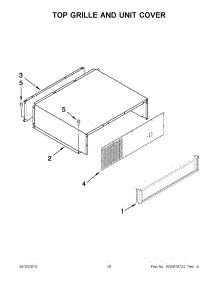 08 - Top Grille And Unit Cover parts for Kitchenaid Refrigerator KBRO36FTX07 from AppliancePartsPros.com