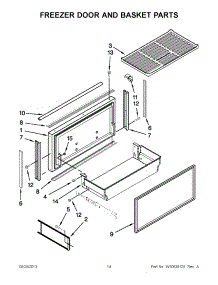 08 - Freezer Door And Basket Parts parts for Kitchenaid Refrigerator KBRO36FTX08 from AppliancePartsPros.com