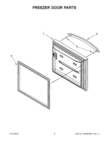 04 - Freezer Door Parts parts for Kitchenaid Refrigerator KBRS22KCMS00 from AppliancePartsPros.com