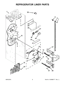 04 - Refrigerator Liner Parts parts for Kitchenaid Refrigerator KBSD502ESS00 from AppliancePartsPros.com