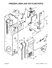 05 - Freezer Liner And Air Flow Parts parts for Kitchenaid Refrigerator KBSD502ESS00 from AppliancePartsPros.com