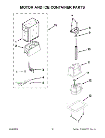 06 - Motor And Ice Container Parts parts for Kitchenaid Refrigerator KBSD502ESS00 from AppliancePartsPros.com