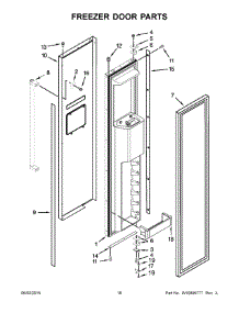 10 - Freezer Door Parts parts for Kitchenaid Refrigerator KBSD502ESS00 from AppliancePartsPros.com