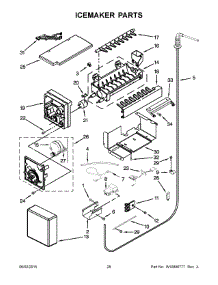 15 - Icemaker Parts parts for Kitchenaid Refrigerator KBSD502ESS00 from AppliancePartsPros.com