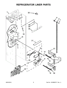 04 - Refrigerator Liner Parts parts for Kitchenaid Refrigerator KBSD602ESS00 from AppliancePartsPros.com